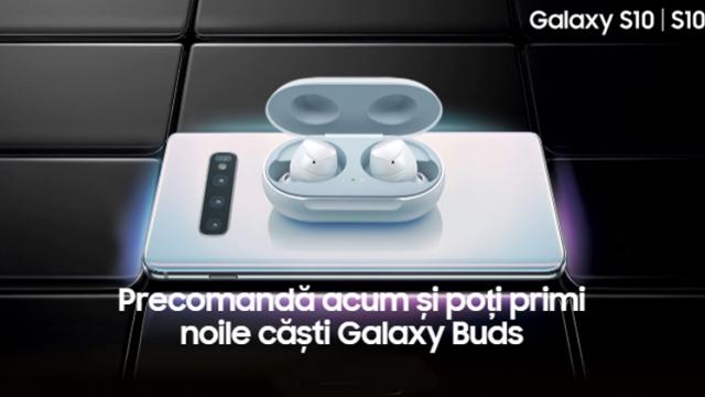 <b>Precomanda lui Galaxy S10 îți poate aduce căștile Galaxy Buds cadou! Iată detalii despre campanie și numărul de premii oferite</b>Ieri seară imediat după lansarea smartphone-urilor Samsung Galaxy S10 am descoperit că și retailerii, respectiv operatorii de la noi au dat startul unor programe de precomandă pentru proaspetele device-uri, majoritatea
