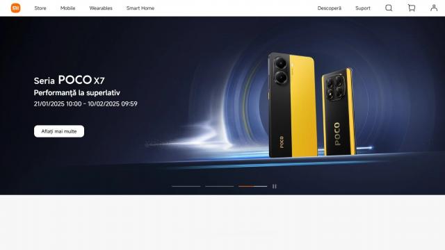 <b>Xiaomi are acum magazin online oficial în România! Seria POCO X7 disponibilă în exclusivitate pe site</b>Aflam spre sfârșitul anului trecut că Xiaomi urmează să își lanseze site-ul oficial în România - www.mi.com/ro. Ei bine, acesta poate fi oficial accesat începând de azi și aduce laolaltă atât device-uri Xiaomi, POCO și Redmi. Platforma este concepută