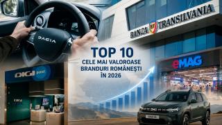 Schimbări importante în clasamentul brandurilor românești în 2026: Banca Transilvania urcă, eMAG pierde teren, Altex intră în Top 10