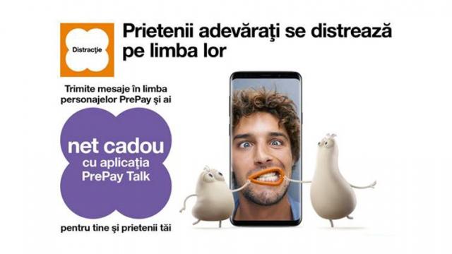 <b>Orange România lansează aplicaţia PrePay Talk: Internet cadou de până la 50 GB, cu Milidge şi Doig în mesaje video</b>Astăzi operatorul Orange România a anunțat lansarea aplicației PrePay Talk, titlu care aduce beneficii pentru clienții ce folosesc o cartelă pre-plătită. Astfel se oferă internet cadou de până la 50 GB și utilizatorii se pot folosi și de mesaje