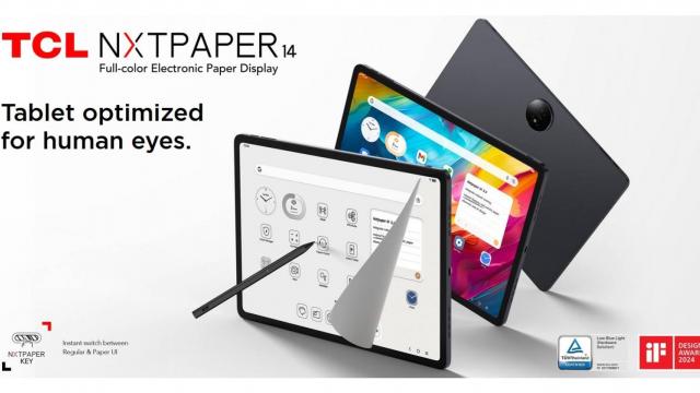 <b>IFA 2024: TCL lansează tableta NxtPaper 14, cu baterie generoasă și display E-Ink de 14.3 inch în diagonală</b>TCL a lansat în cadrul IFA 2024 două smartphone-uri de generație nouă ce beneficiază de display-uri cu tehnologie NextPaper (rudă cu E-Ink). Ei bine, compania a prezentat și o tabletă inedită ce beneficiază de această tehnologie. NxtPaper 14