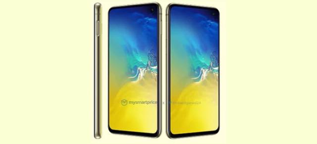 Acesta este Samsung Galaxy S10E în varianta pe galben numită "Canary Yellow"