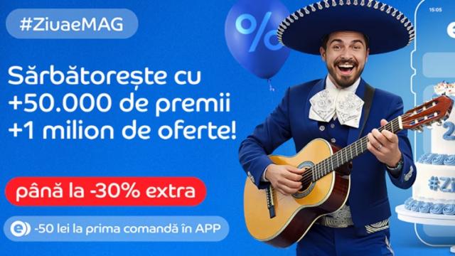 <b>eMAG face cinste cu oferte speciale la aniversarea de 24 de ani! Până la 30% extra reducere și 50000 de cadouri</b>eMAG aniversează în luna decembrie 24 de ani de activitate, iar un asemenea moment merită sărbătorit cum altfel, decât cu reduceri și chiar premii. După cum ne-a obișnuit retailerul, ofertele sunt livrate sub formă de extra reduceri la o gamă