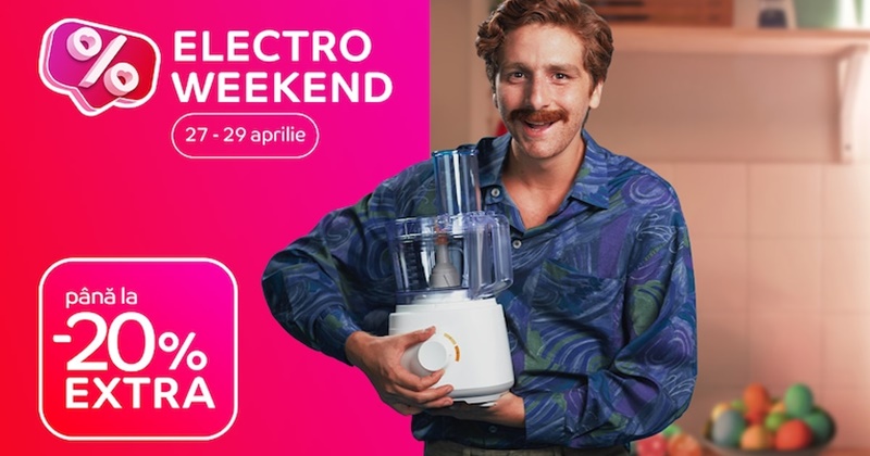Electro Weekend la eMAG în perioada 27-29 aprilie: Până la 20% extra-discount la o mulțime de electronice și gadget-uri; Ce avem în ofertă?