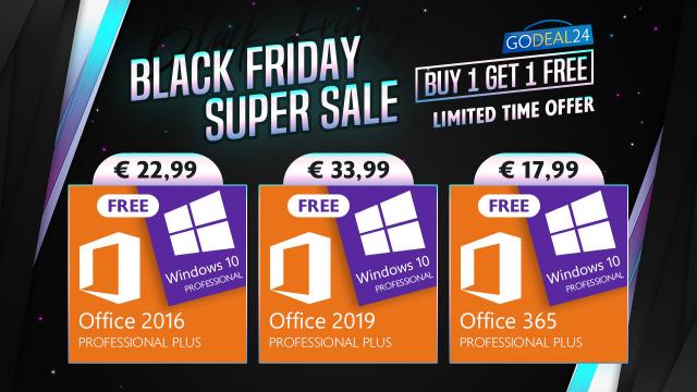 <b>De Black Friday ai super reduceri pentru licențele Windows; Iată ce a pregătit site-ul GoDeal24</b>În această perioadă suntem asaltați de oferte, iar pe lângă numeroasele reduceri aplicate produselor hardware există și discount-uri pentru produse software. Descoperim faptul că site-ul GoDeal24.com tocmai