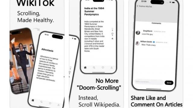 <b>WikiTok transformă Wikipedia într-un flux scrollabil; o selecție aleatorie de articole îți oferă cunoștințe diverse</b>WikiTok este o nouă aplicație creată de Isaac Gemal, care transformă modul în care utilizatorii explorează articolele Wikipedia. Inspirată de interfața scroll-ului infinit popularizată de TikTok, aplicația permite navigarea printr-un flux nesfârșit de..
