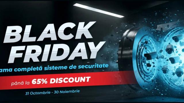 <b>Black Friday acum la Spy Shop! Camere de supraveghere, yale smart, echipament pentru automatizarea porților cu discount generos</b>Spy Shop a „furat startul” în acest an, campania de Black Friday fiind activă pe site începând de azi, 31 octombrie. Retailerul comercializează sisteme de supraveghere, sisteme complete, yale smart și echipamente pentru automatizarea porților