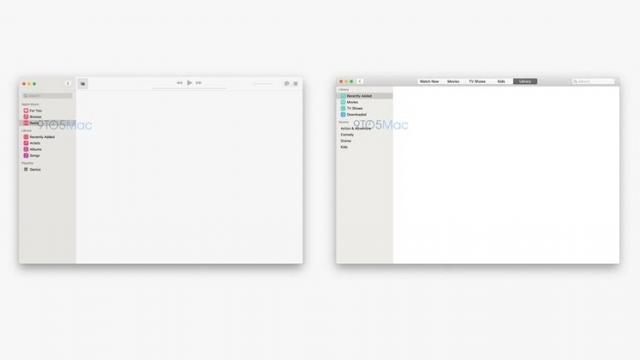 <b>Noile aplicații Apple Music și TV din cadrul macOS 10.15 apar prezentate în capturi de ecran </b>La doar o zi distanță de la apariția unor capturi de ecran din iOS 13 prin care ni se prezenta noul Dark Mode, iată că vedem și screenshot-uri din macOS 10.15. Acest release software va aduce și aplicații proaspete precum este cazul