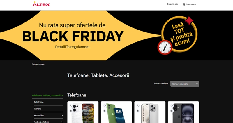 Top 5 oferte din campania Altex Black Friday 2025 (valul 1)! Moto edge 50 Fusion la doar 799 lei, televizor de 2 metri la 3499 lei