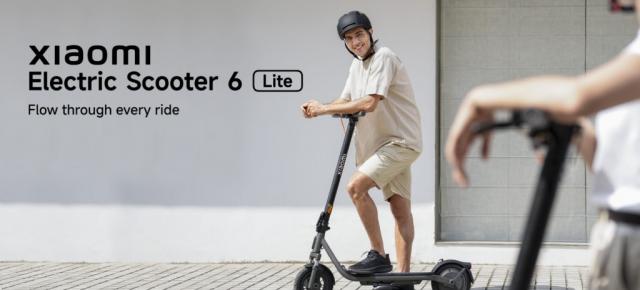 Xiaomi Electric Scooter 6 Lite debutează global; Motor de 500W și autonomie de 25 km