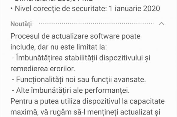 Samsung Galaxy A71 - Screenshots: Screenshot_20200213-032236_Software update.jpg