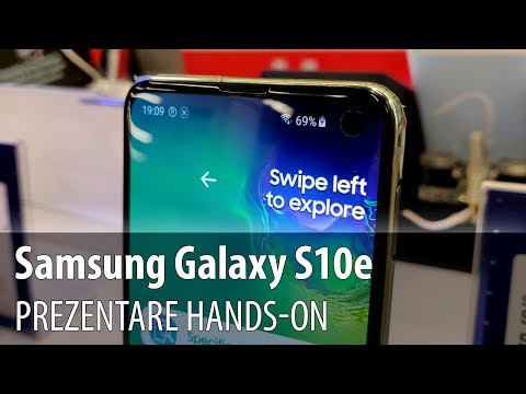 Samsung Galaxy S10e Video Prezentare Hands-On (Varianta accesibilă de S10 - cameră duală, decupaj selfie)