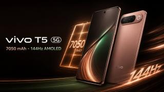 vivo T5 5G atacă zona mid-range cu Dimensity 7500 Turbo și ecran AMOLED de 144 Hz