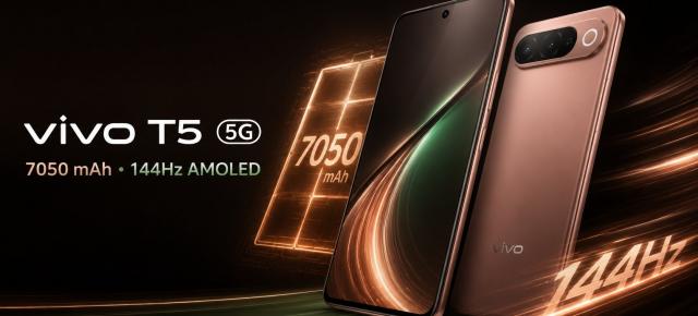 vivo T5 5G atacă zona mid-range cu Dimensity 7500 Turbo și ecran AMOLED de 144 Hz