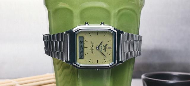 Casio mai lansează un ceas greu de ignorat: AQ-230 în verde matcha, alături de Café Kitsuné