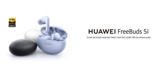 Huawei lansează căştile FreeBuds 5i în România, cu multiple moduri de anulare a zgomotului, design elegant