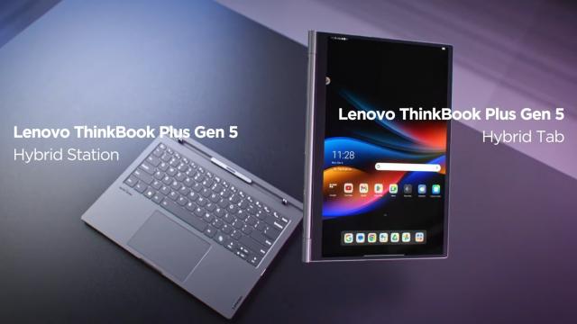 <b>CES 2024: Lenovo ThinkBook Plus Gen 5 Hybrid e tabletă cu Android și laptop cu Windows 11 concomitent; Iată cum funcționează!</b>Recunosc că îmi place când văd o latură experimentală în cazul companiilor tech. Pe lângă faptul că e posibil să iasă un produs inedit, avem parte de idei îndrăznește ce ne permit să privim spre viitor cu alți ochi. La CES 2024 Lenovo a prezentat