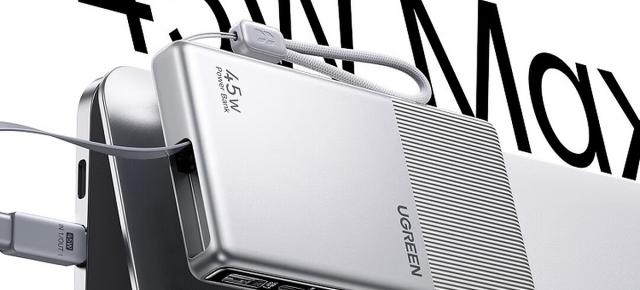 UGREEN P7 pune 20.000 mAh și un cablu USB-C retractabil de 70 cm într-un power bank de aproximativ 190 de lei