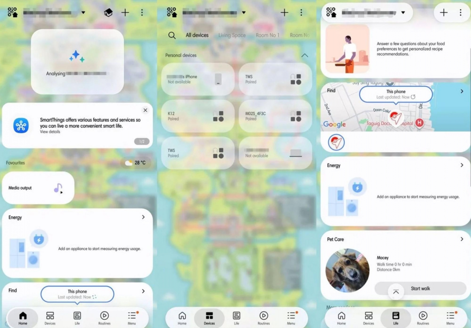 Samsung SmartThings se schimbă pe Android: interfață nouă, carduri compacte și hărți 3D (galerie)