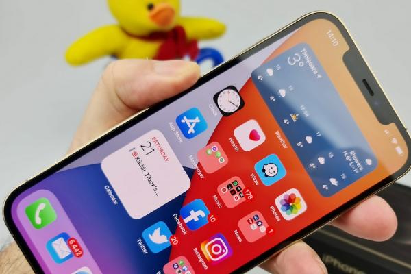 Apple iPhone 12 Pro Max: Display cu o paletă foarte largă de culori, luminos, dar tot cu breton