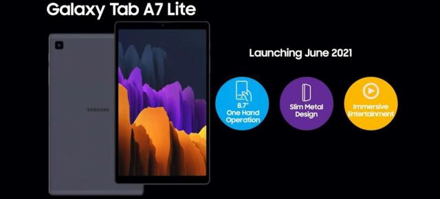 Tableta Samsung Galaxy Tab A7 Lite 2021 este certificată de FCC și listată în GeekBench