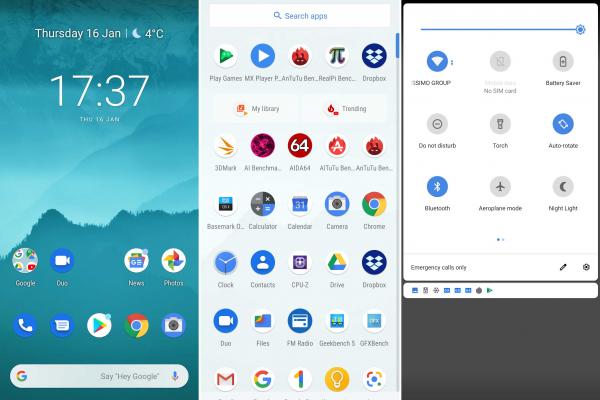 Interfață grafică Nokia 6.2 (capturi de ecran)