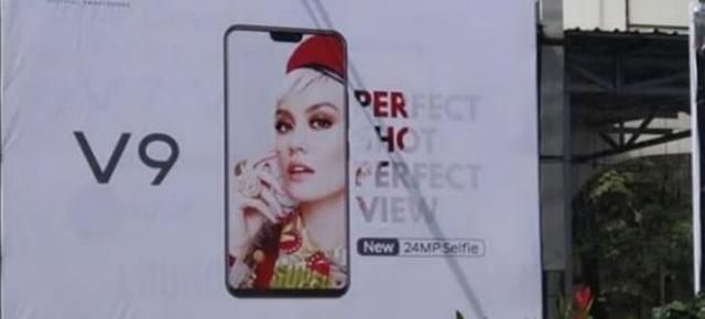 Vivo V9 este încă un telefon cu decupaj frontal, apare pe panouri publicitare în Indonezia