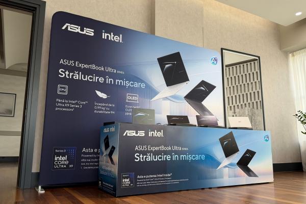 Noul laptop business ASUS ExpertBook Ultra este de astăzi în România, cu 64 GB RAM, ecran OLED 3K și Intel Core Ultra 
