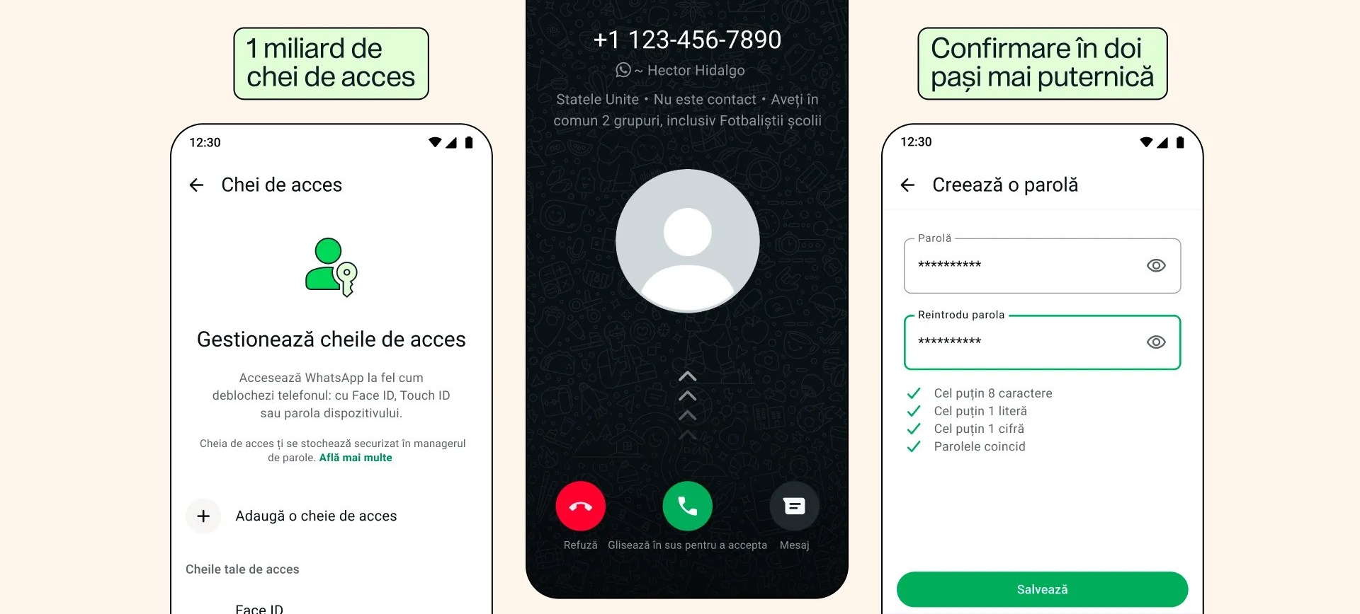 WhatsApp îmbunătățește verificarea în doi pași și anunță că peste 1 miliard de utilizatori folosesc o cheie de acces