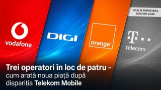 Trei operatori în loc de patru - cum arată noua piață după dispariția Telekom Mobile