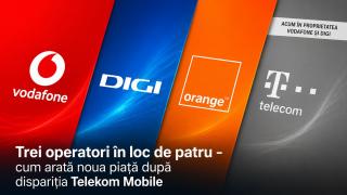 Trei operatori în loc de patru - cum arată noua piață după dispariția Telekom Mobile