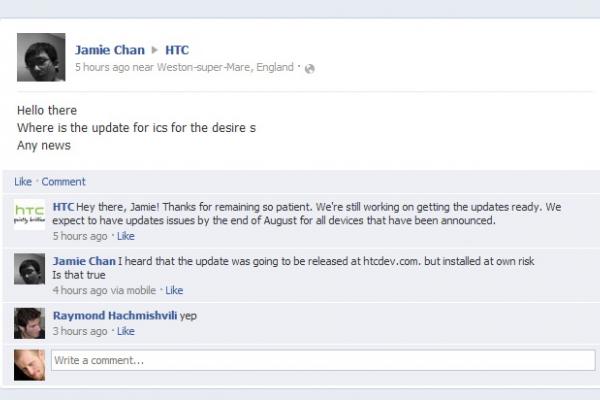 HTC reconfirma că modelele Desire S, Thunderbolt și altele vor primi Android 4.0 În această lună