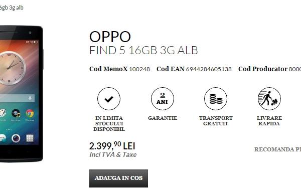 Oppo Find 5 și Oppo Find 7 disponibile prin intermediul QuickMobile.ro