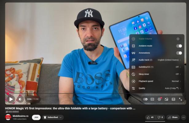Noua interfață YouTube, web