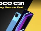 POCO C31 debutează oficial! Telefon accesibil cu ecran de 6.53 inch, baterie generoasă și senzor de amprente fizic