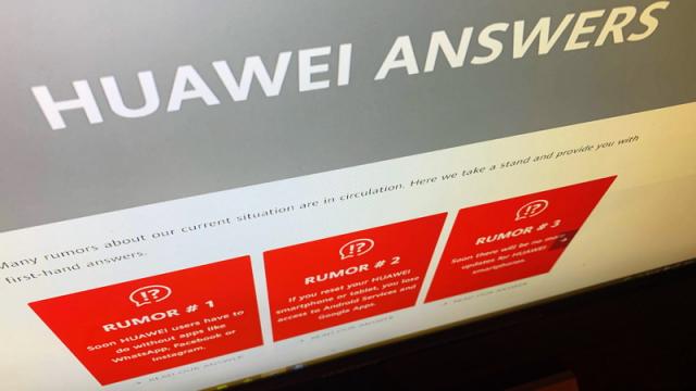 <b>Huawei a lansat un site anti fake news, axat strict pe embargoul impus de SUA, problemele cu Android</b>Urmând modelul americanilor, Huawei a lansat un site anti fake news huaweiantwortet.de, pentru a clarifica pentru public şi utilizatori care e situaţia reală cu embargoul impus de SUA. Site-ul respectiv vine sub sloganul Huawei Response şi a deb
