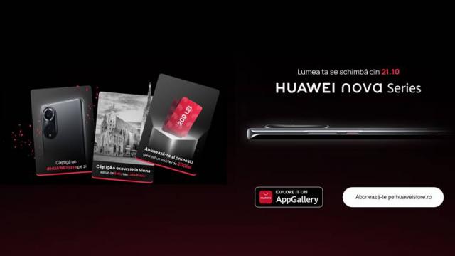 <b>Huawei va prezenta săptămâna viitoare noul vârf de gamă Nova 9 şi a pornit concursuri: excursie cu Selly la Viena, telefoane cadou</b>Huawei va lansa noua serie de smartphone-uri Nova pe 21 octombrie şi e vorba aici despre Nova 9 şi Nova 9 Pro. Cu ocazia acestui debut Huawei organizează concursuri ce implică extrageri pentru telefoane sau excursii 