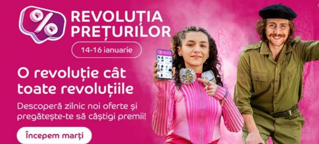 A început Revoluția Prețurilor; Reduceri mari și premii atractive în perioada 14-16 ianuarie la eMAG