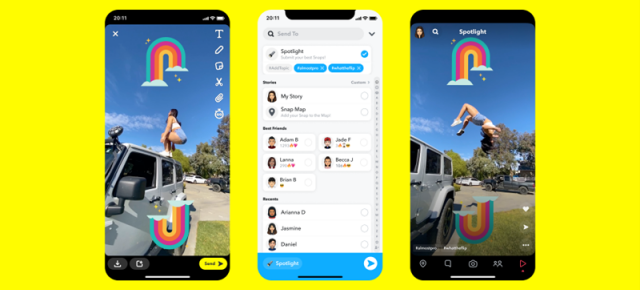 Snapchat a lansat un rival TikTok numit Spotlight, îi plăteşte pe creatorii de video cu 1 milion de dolari pe zi