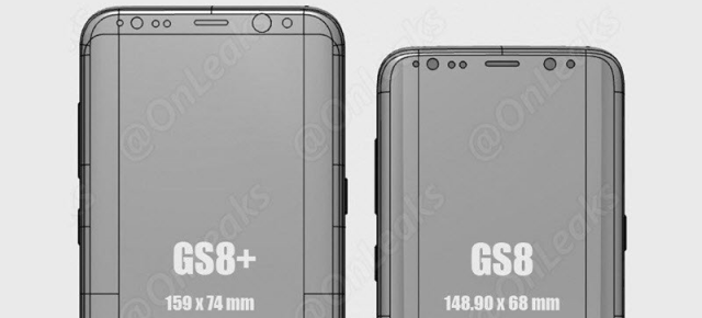 Samsung Galaxy S8 şi S8+ au dimensiunile comparate cu predecesorii si iPhone: modelul Plus este mai puţin lat decât iPhone 7 Plus, mai lung decât Note 7