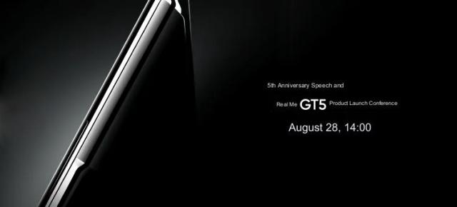 realme GT5 are lansarea programată pentru data de 28 august, urmând ca modelul Pro să vină spre final de an 2023