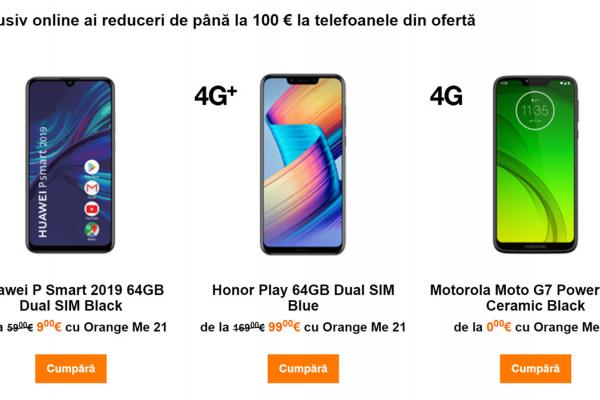Motorola Moto G7 Power este zero euro la Orange cu abonament Orange Me 30; Iată şi alte oferte atractive