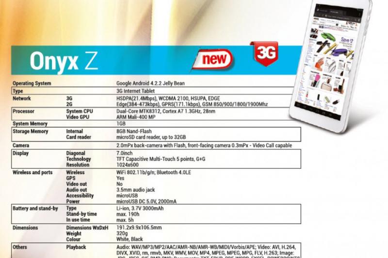 Vonino Își prezintă noile terminale mobile În cadrul CeBIT 2014: Onyx Z, Spirit QS, Magnet M9, Jax QS: vonino_onyx_z.jpg