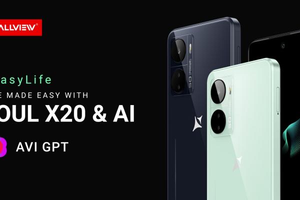 Allview Soul X20 a debutat! Are design elegant, display generos de 120Hz, baterie de 5000 mAh și asistent AI AVI GPT