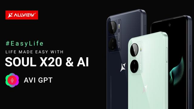 <b>Allview Soul X20 a debutat! Are design elegant, display generos de 120Hz, baterie de 5000 mAh și asistent AI AVI GPT</b>Ziua de joi ne aduce o lansare din partea Visual Fan SA pe plan local, companie listată la Bursa de Valori București sub simbolul ALW și deținătoarea brandului Allview. Portofoliul de terminale e extins azi cu modelul Allview Soul X20, succesor direct