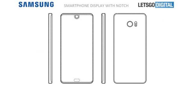 Samsung caută alternativa perfectă la "bretonul" lui iPhone X; Un brevet indică decupaje direct în display pentru senzori, cameră, difuzor