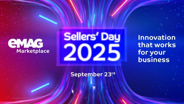 <b>Sellers’ Day 2025, ediția eMAG pentru antreprenori digitali; soluții AI, finanțare și noi programe regionale pentru selleri</b>eMAG anunță ediția a opta a evenimentului Sellers’ Day, programată pentru 23 septembrie 2025 la Face Convention Center din București. Evenimentul, care adună anual mii de antreprenori din ecommerce, va fi accesibil și online și, pentru prima oară, deschis