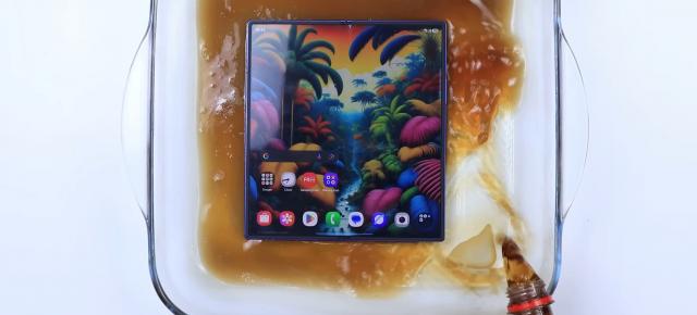 Galaxy Z Fold7 rezistă surprinzător de bine la tortură; Noul pliabil testat cu gheață, nisip și cafea (Video)