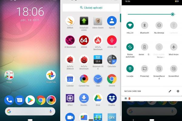 Interfață grafică Allview V4 Viper (capturi de ecran)