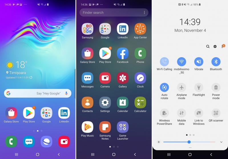 Interfață grafică Samsung Galaxy S10 5G (capturi de ecran): One-UI-Home.jpg